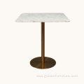 Modern Square Dining Table with Marble Top